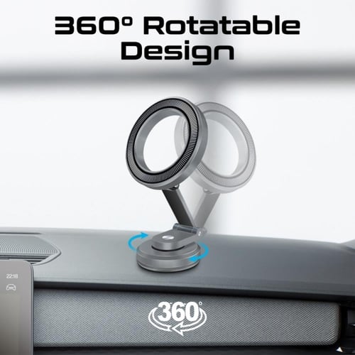 حامل الهاتف الذكي بحلقة مغناطيسية قابلة للدوران بز...