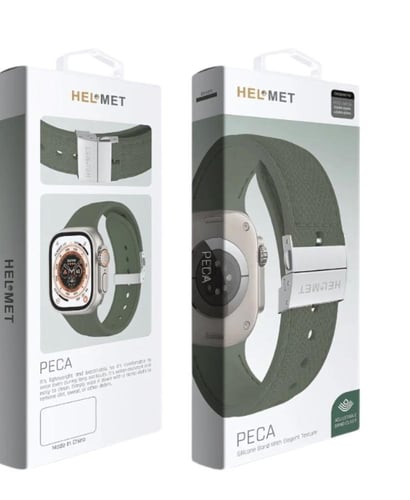 سوار جلدي أنيق مقاوم للماء لـ ساعة أبل من HELMET م...