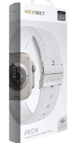 سوار جلدي أنيق مقاوم للماء لـ ساعة أبل من HELMET م...