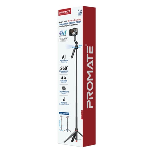 عصا السيلفي الذكية TriPop-Ai بتتبع الوجه بتقنية ال...