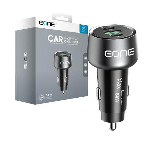 شاحن سيارة 84 واط منفذ يو اس بي ومنفذين تايب سي EO...