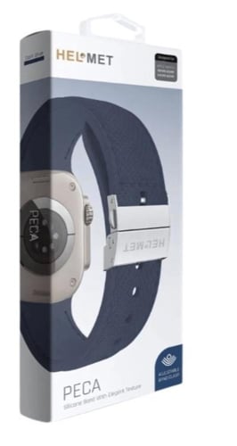 سوار جلدي أنيق مقاوم للماء لـ ساعة أبل من HELMET م...