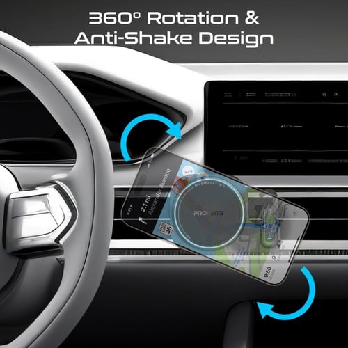 شاحن سيارة لاسلكي 15 واط متوافق مع MagSafe، سماعة...