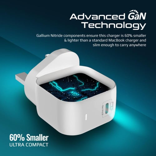 أقوى راس شاحن جداري فائق السرعة بتقنية GaN بقوة 67...