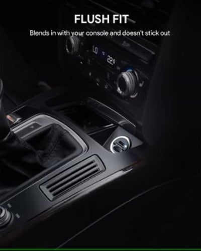 شاحن سيارة CC-A4 ثنائي المنفذ USB-C 30 واط PD