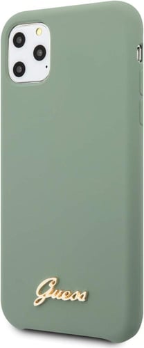 جراب Guess من السيليكون بشعار ذهبي عتيق لهاتف iPho...