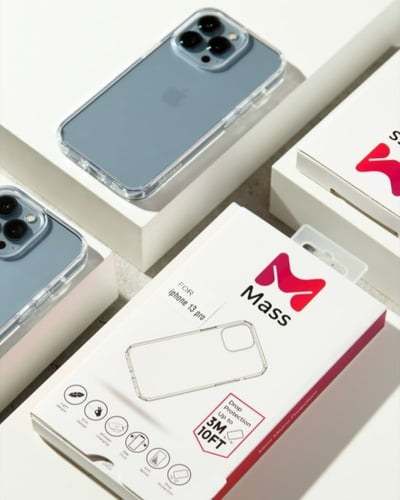 كفر جوال شفاف من شركة mass