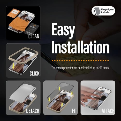 ستيكر حماية كاملة شفاف ايفون 14 بانزر جلاس