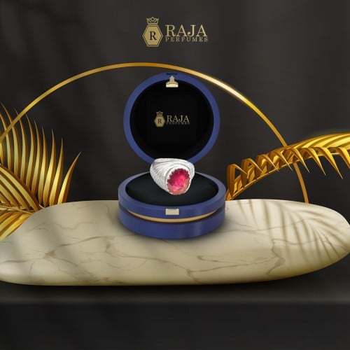 خاتم فضه بحجر الياقوت