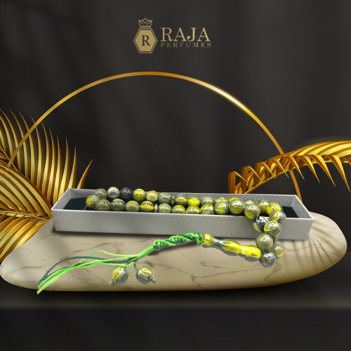 سبحة بكلايت اخضر على اصفر