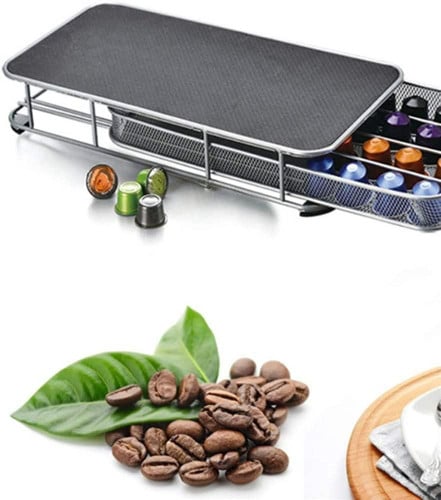 صناديق تخزين درج كابكس القهوة، مصنوعة من مواد معدن...