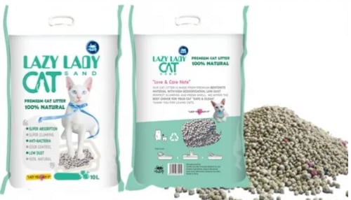 رمل قطط تفاح 10 لتر ليزي ليدي White