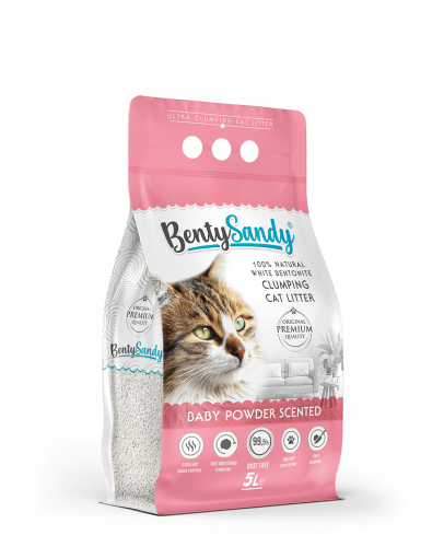 رمل قطط بيبي باودر 5لتر بينتي ساندي