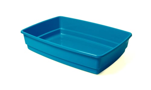 حوض رمل قطط وسط بدون غطاء