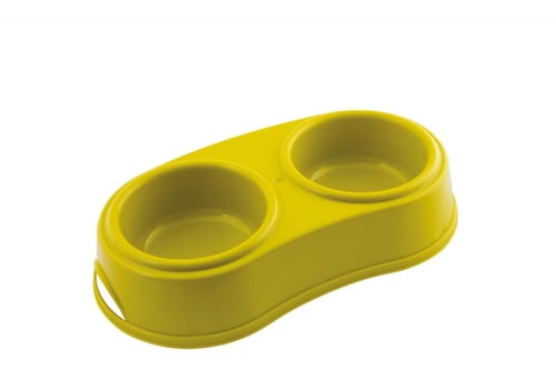 وعاء ماء وغذاء قطط مزدوج كبير