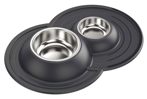 وعاء ماء وغذاء مذدوج مقاوم للاوساخ حديد