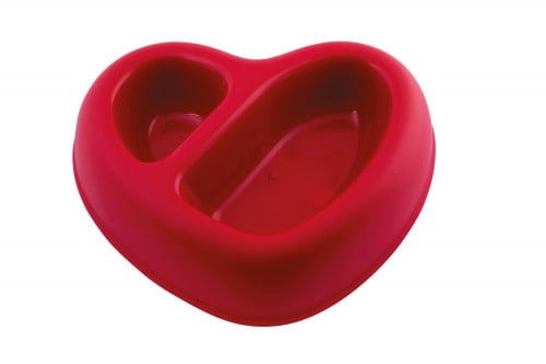 وعاء ماء و غذاء قلب مزدوج قطعه واحده