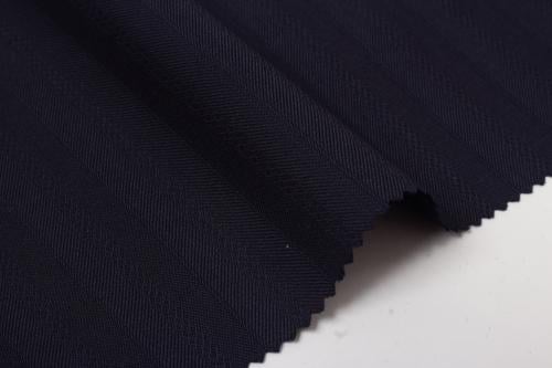 قماش صوف ايطالي مقلم بظل لون كحلي ياقوتي