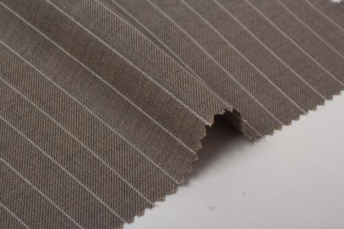 قماش صوف رجالي مقلم لون خاكي