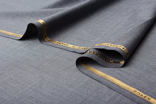 صوف ايطالي رمادي ممزوج بسماوي خفيف