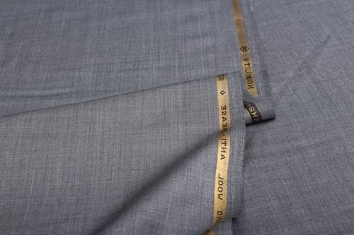 صوف ايطالي رمادي ممزوج بسماوي خفيف