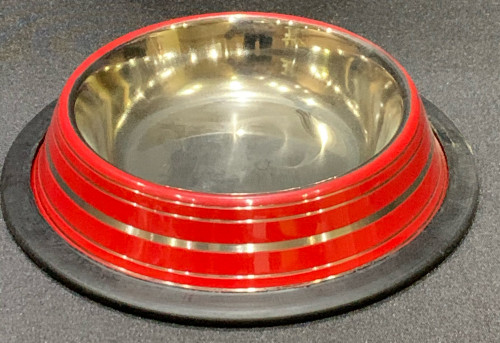 صحن استيل لون احمر