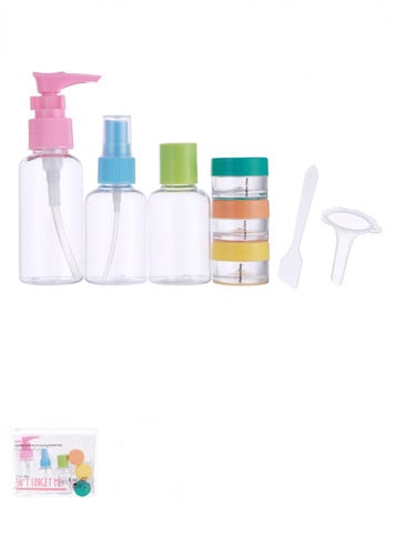 طقم قوارير سفر ملونة 8 قطع