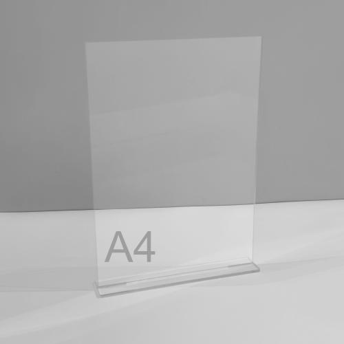 استاند اكريليك مستطيل مقاس A4