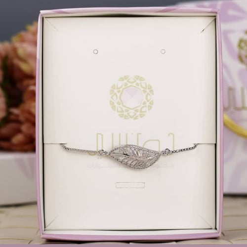 اسوارة زركون سحب فضية