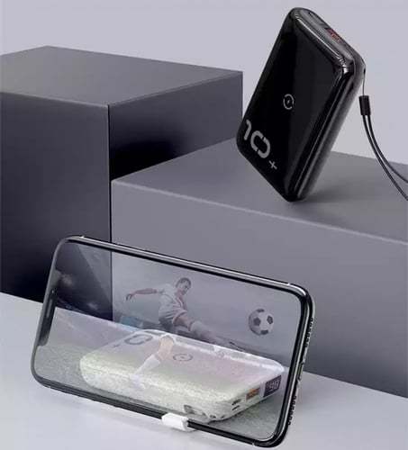 شاحن نقال بقوة 10000 وشحن لاسلكي 2 في 1