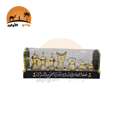 بوكس ثلاث دلال وثلاث اباريق مع مبخره اسم بشعار سيف...