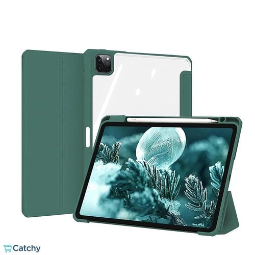 قلم ايباد ذكي يدعم راحة اليد + كفر ايباد شفاف حسب...