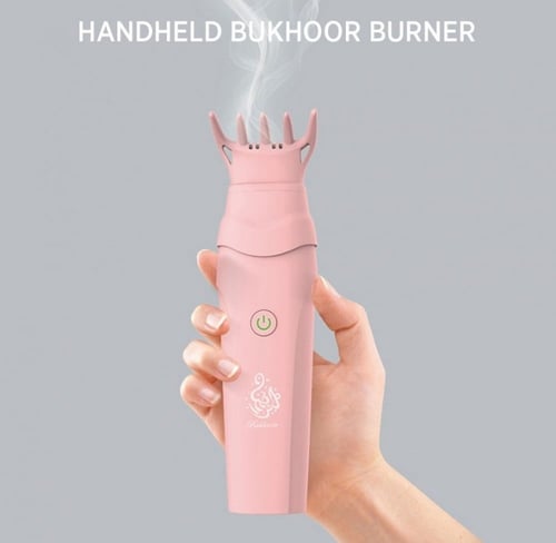 مبخرة شعر الكترونية اسود/وردي