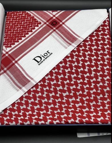 Dior red luxurious shemagh