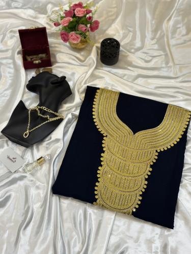 مخور قطن كشميري قماش كحلي