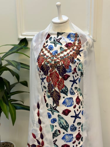 مخور مخرم حرير متروس فصوص اندونسي ناعم مع طرحة مطر...