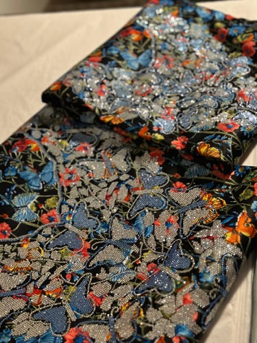 طقم مخور الفراشات حرير للام والبنت/قماش