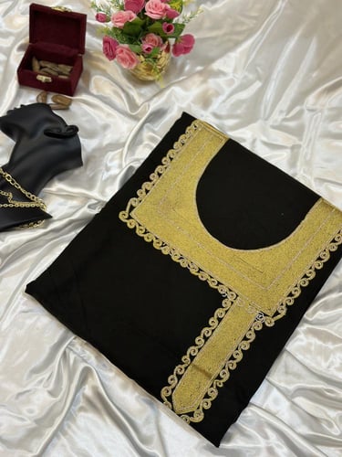 مخور قطن كشميري قماش زيتي