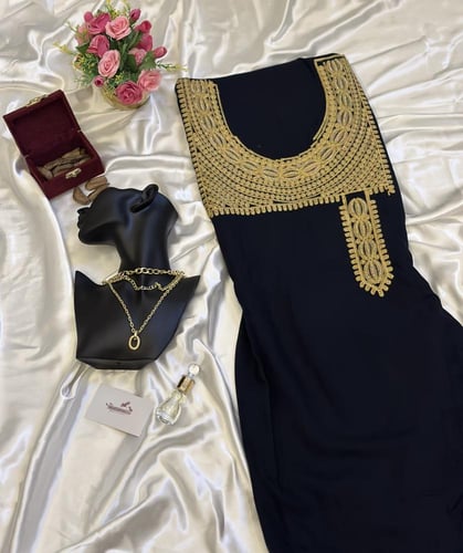 مخور قطن كشميري قماش كحلي