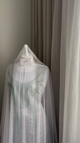 قماش-مخور حرير ارماني مرصع بالكرستال مع بشت