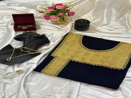 مخور قطن كشميري قماش اسود