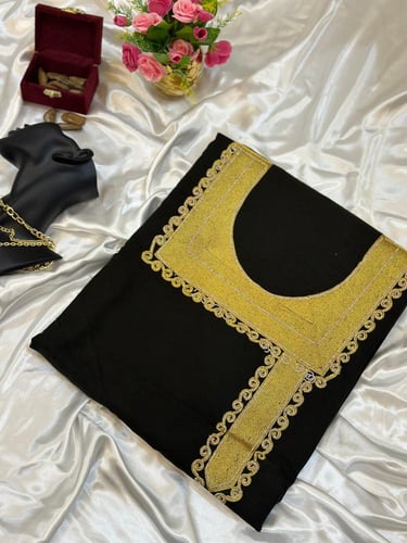 مخور قطن كشميري قماش اسود