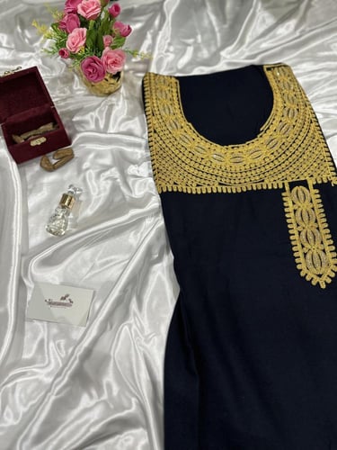 مخور قطن كشميري قماش كحلي