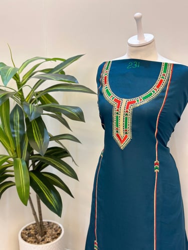 مخور قطن كشميري-فيروزي غامق