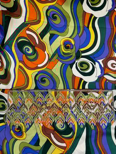 مخور حرير ايطالي ناعم مع طرحة مطرزة