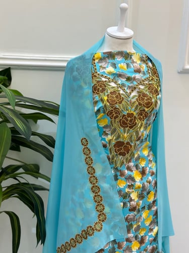 مخور مخرم حرير متروس فصوص اندونسي ناعم مع طرحة مطر...