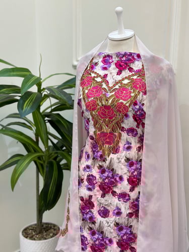 مخور مخرم حرير متروس فصوص اندونسي ناعم مع طرحة مطر...