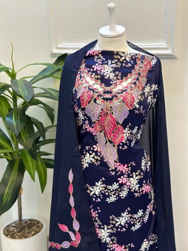 مخور مخرم حرير متروس فصوص اندونسي ناعم مع طرحة مطر...