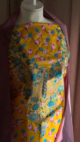 مخور حرير مع طرحة -قماش