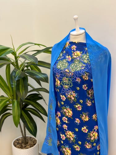 مخور حرير ايطالي ناعم مع طرحة مطرزة